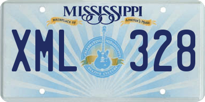 MS license plate XML328