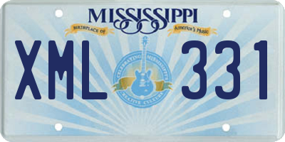 MS license plate XML331