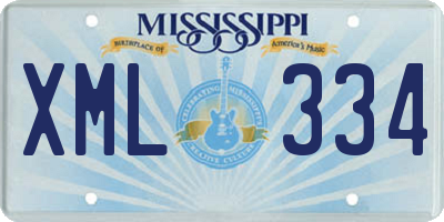 MS license plate XML334
