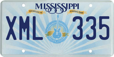 MS license plate XML335