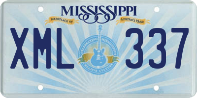 MS license plate XML337