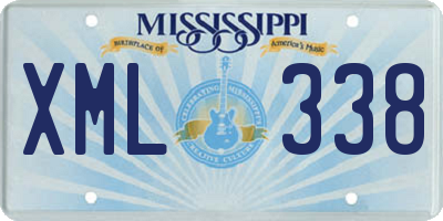 MS license plate XML338