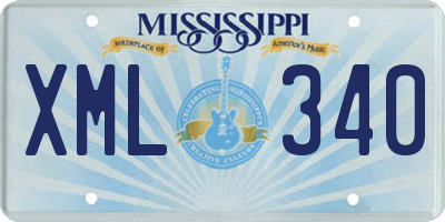 MS license plate XML340