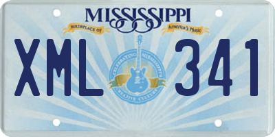 MS license plate XML341