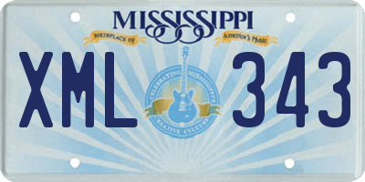 MS license plate XML343