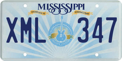 MS license plate XML347