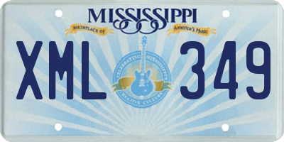 MS license plate XML349