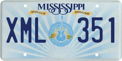 MS license plate XML351