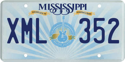 MS license plate XML352