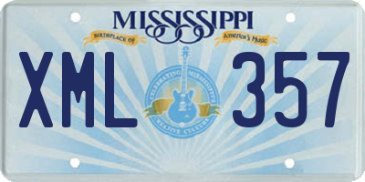 MS license plate XML357