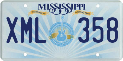 MS license plate XML358