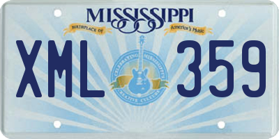 MS license plate XML359