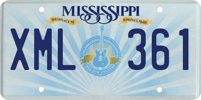 MS license plate XML361
