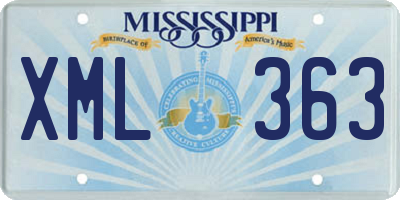 MS license plate XML363
