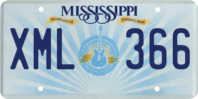 MS license plate XML366