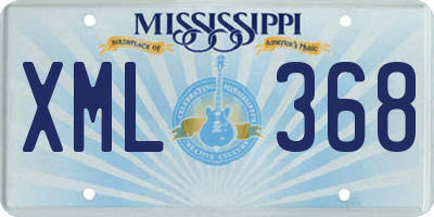MS license plate XML368