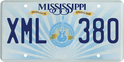 MS license plate XML380