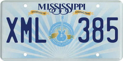 MS license plate XML385