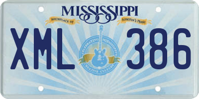 MS license plate XML386