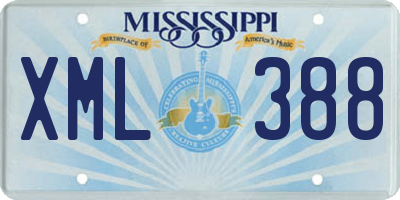 MS license plate XML388