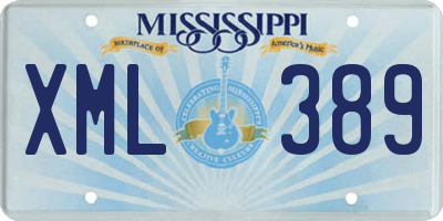 MS license plate XML389