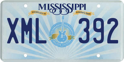 MS license plate XML392