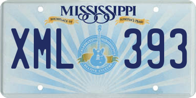 MS license plate XML393