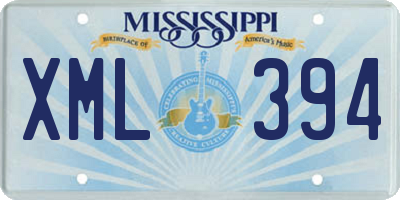 MS license plate XML394
