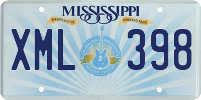 MS license plate XML398