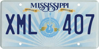 MS license plate XML407