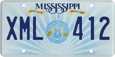 MS license plate XML412