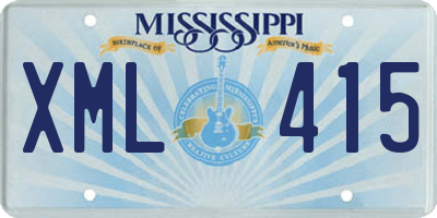 MS license plate XML415