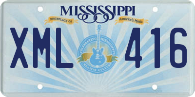 MS license plate XML416