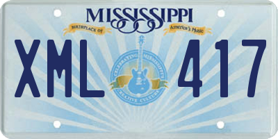 MS license plate XML417