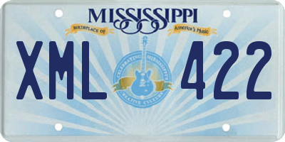 MS license plate XML422