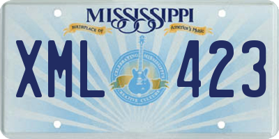 MS license plate XML423