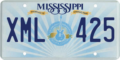 MS license plate XML425