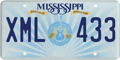 MS license plate XML433