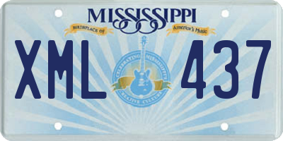 MS license plate XML437