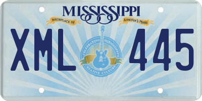 MS license plate XML445