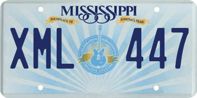 MS license plate XML447