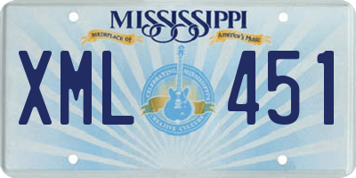 MS license plate XML451