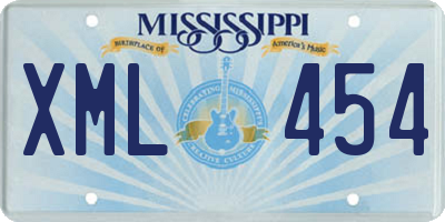 MS license plate XML454