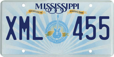 MS license plate XML455