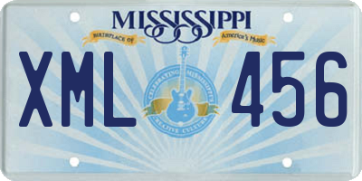 MS license plate XML456