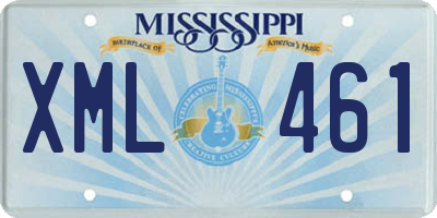 MS license plate XML461