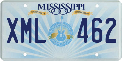 MS license plate XML462