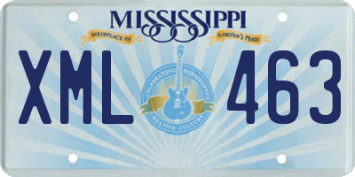 MS license plate XML463