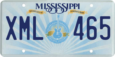 MS license plate XML465