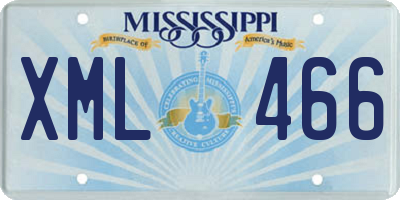 MS license plate XML466
